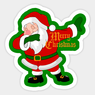 dabbing santa claus funny christmas Sticker